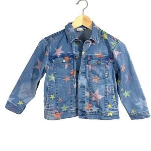 Stella McCartney Kids Star Print Denim Jacket size 8 Multicolor